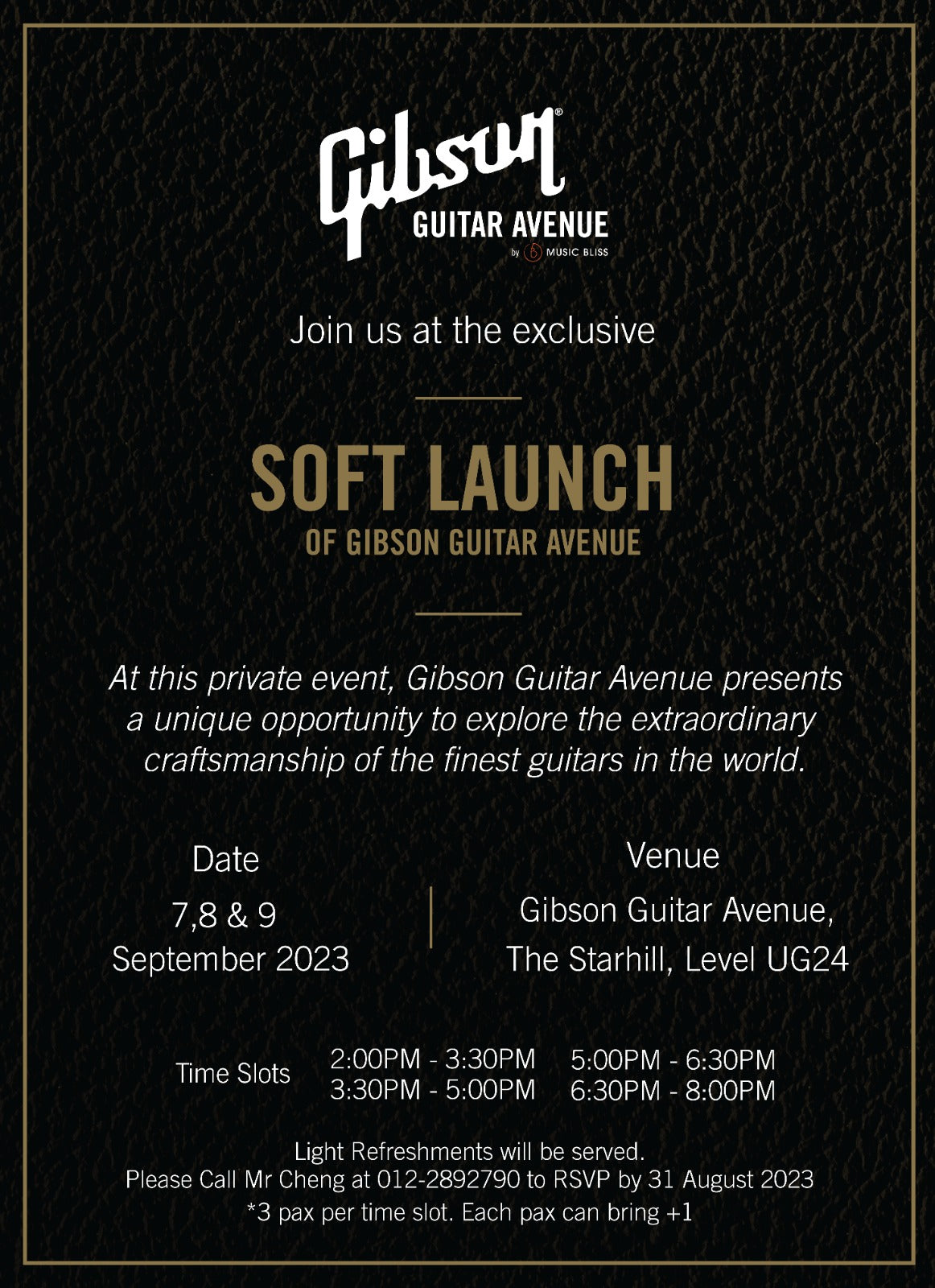 Grand Opening Booking Slot