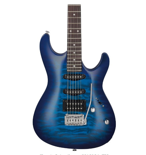 Ibanez GIO GSA60QA - Transparent Blue Burst - Music Bliss Malaysia