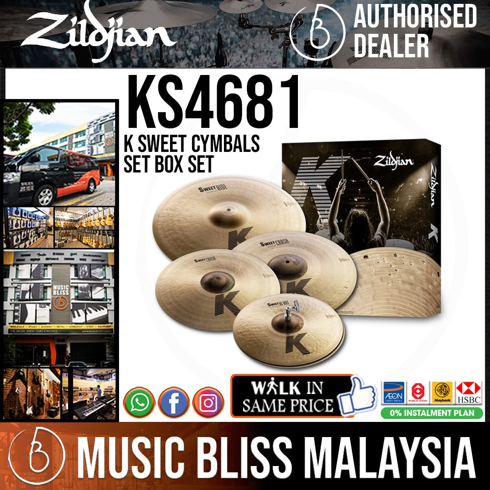 Zildjian K Sweet Cymbal Pack - 14/16/18/21 inch - Music Bliss Malaysia