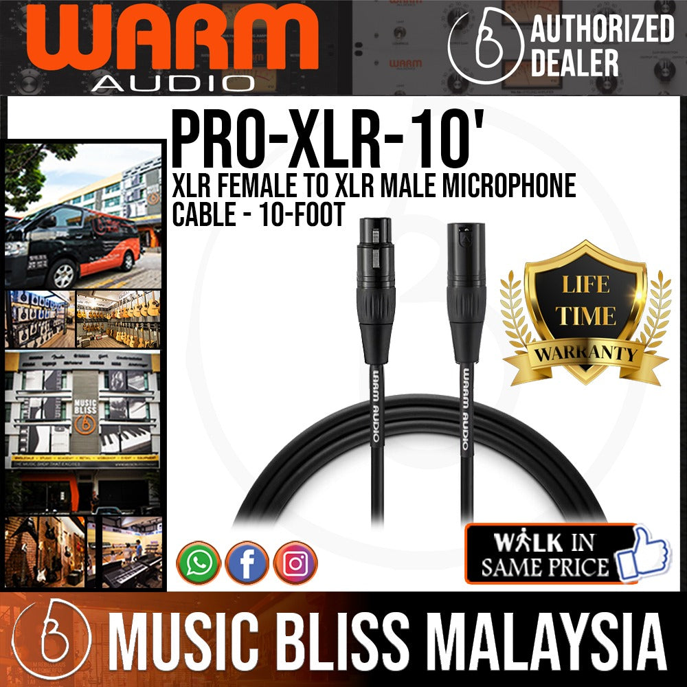 Warm Audio Pro Series XLR Cable 10 feet - 3m - Music Bliss Malaysia