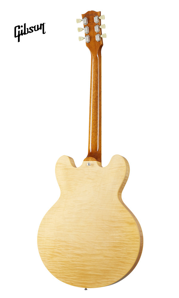 GIBSON ES-335 FIGURED SEMI-HOLLOWBODY ELECTRIC GUITAR - ANTIQUE NATURAL - Music Bliss Malaysia