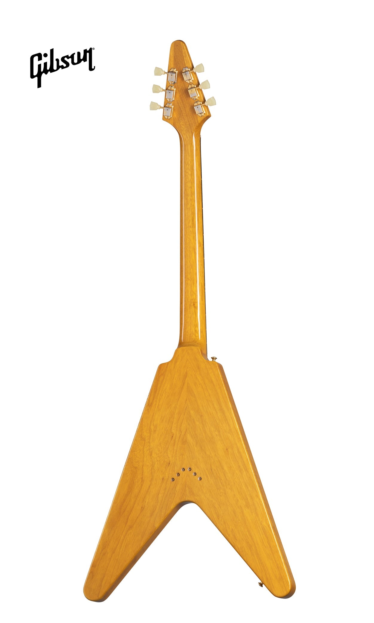 GIBSON 1958 KORINA FLYING V ELECTRIC GUITAR WITH WHITE PICKGUARD - NATURAL - Music Bliss Malaysia