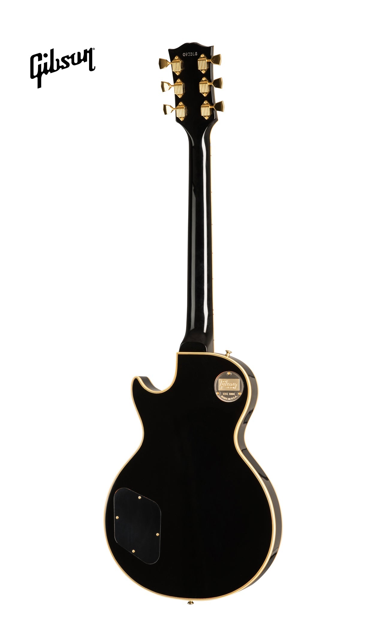 GIBSON 1968 LES PAUL CUSTOM REISSUE ELECTRIC GUITAR - EBONY - Music Bliss Malaysia
