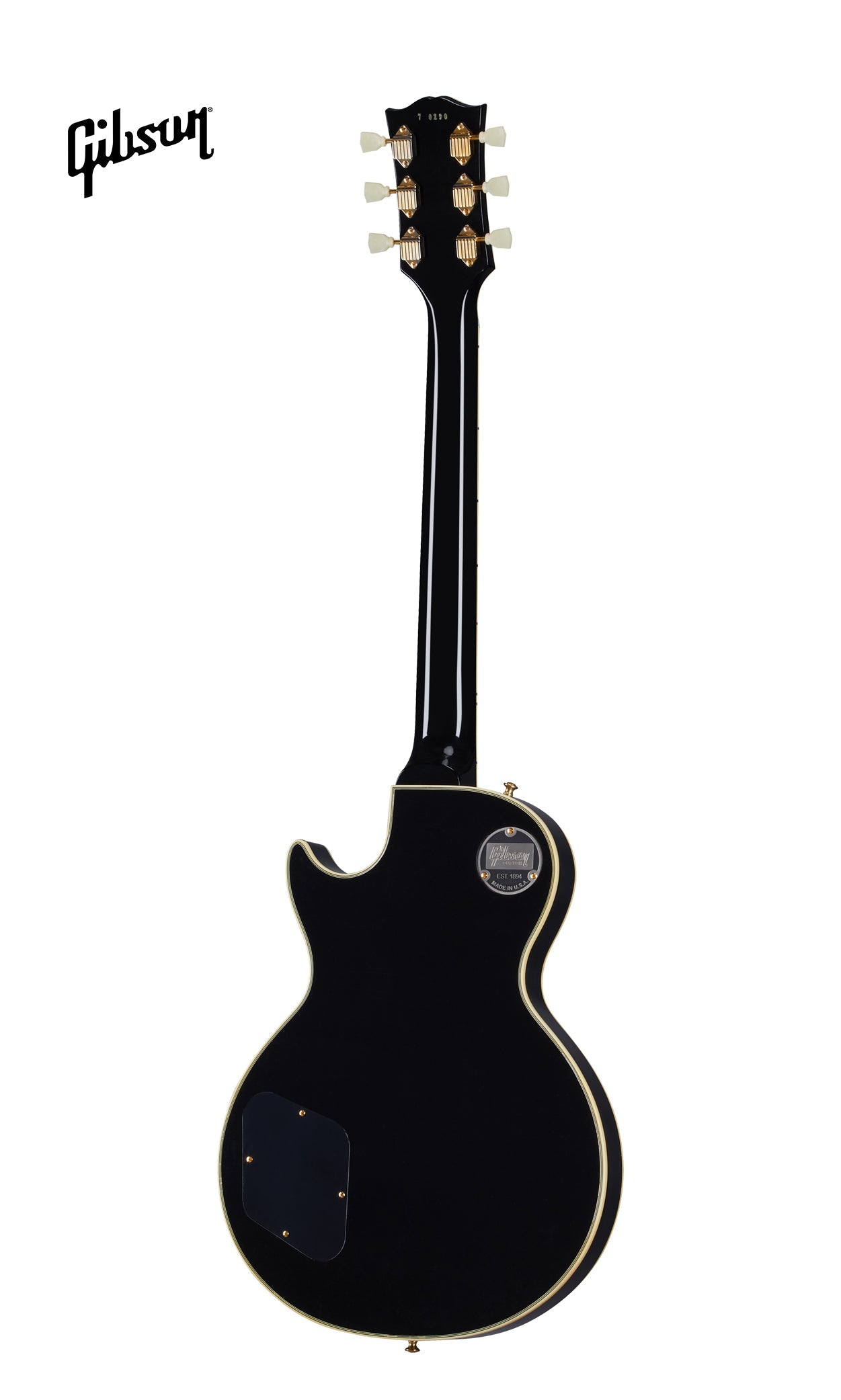 GIBSON 1957 LES PAUL CUSTOM REISSUE 2-PICKUP ULTRA LIGHT AGED ELECTRIC GUITAR - EBONY - Music Bliss Malaysia