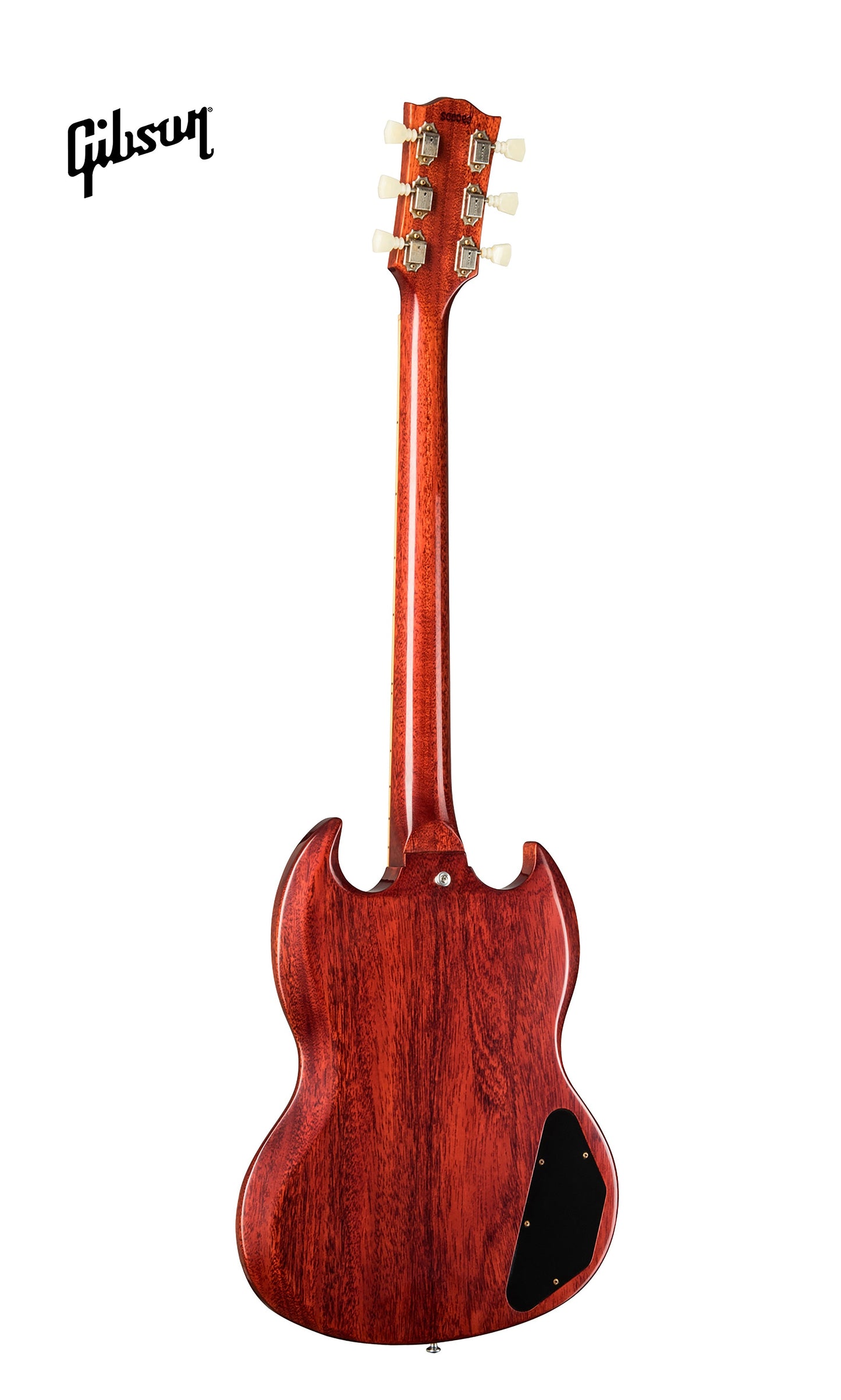 GIBSON 1964 SG STANDARD REISSUE WITH MAESTRO VIBROLA VOS LEFT-HANDED ELECTRIC ELECTRIC GUITAR - CHERRY RED - Music Bliss Malaysia