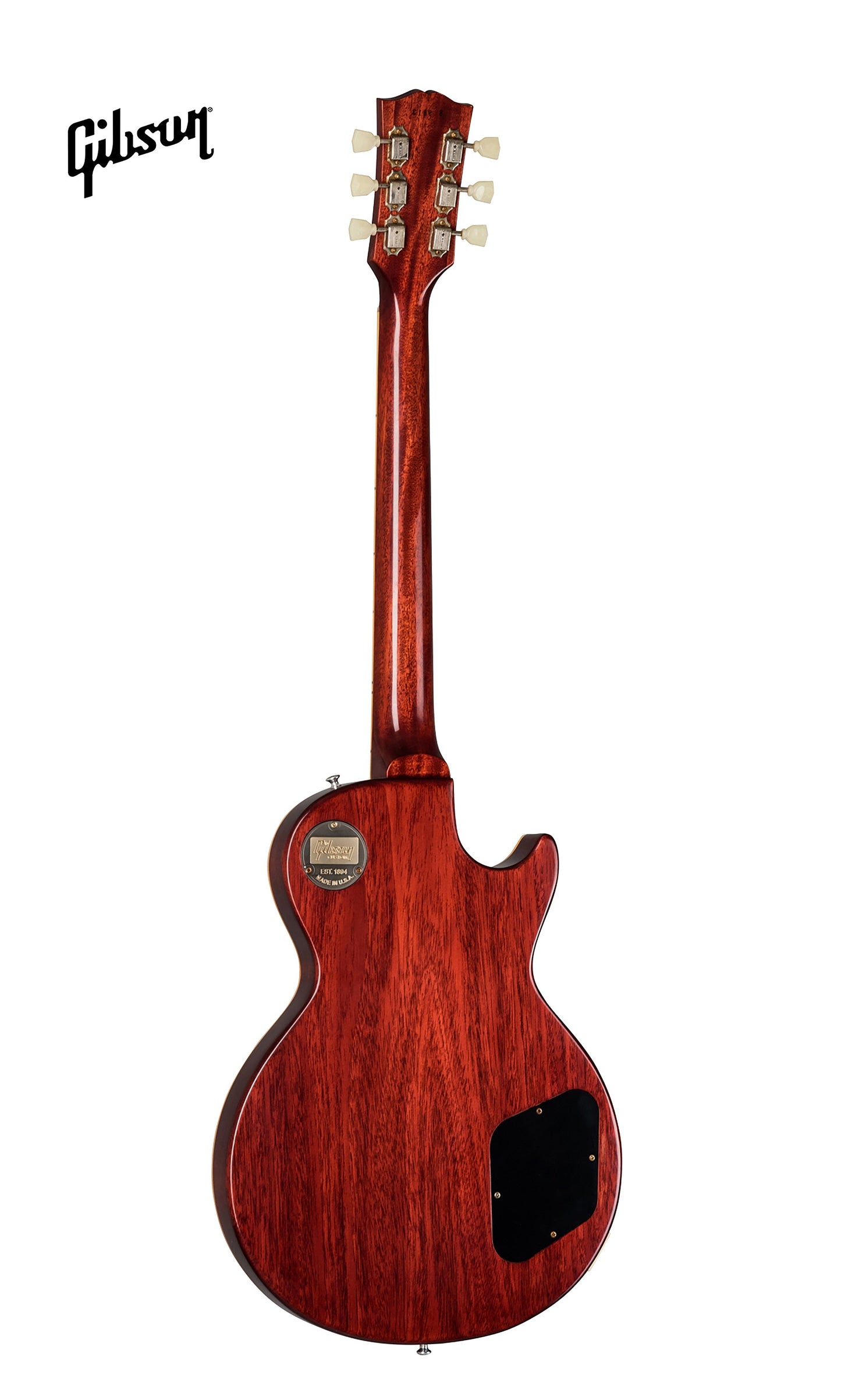 GIBSON 1958 LES PAUL STANDARD REISSUE VOS LEFT-HANDED ELECTRIC GUITAR - WASHED CHERRY SUNBURST - Music Bliss Malaysia