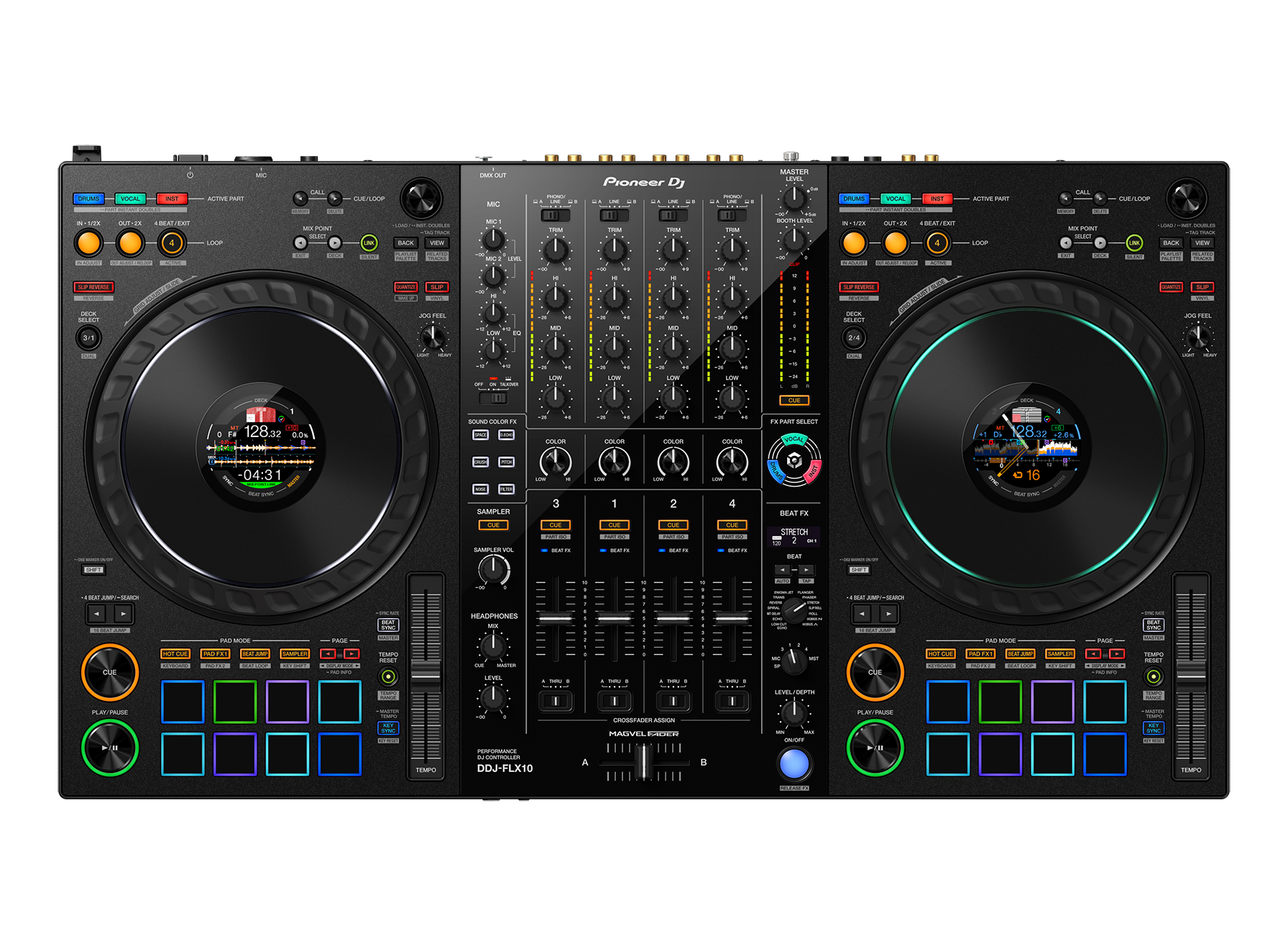 Pioneer DJ DDJ-FLX10 4-deck Rekordbox DJ Controller