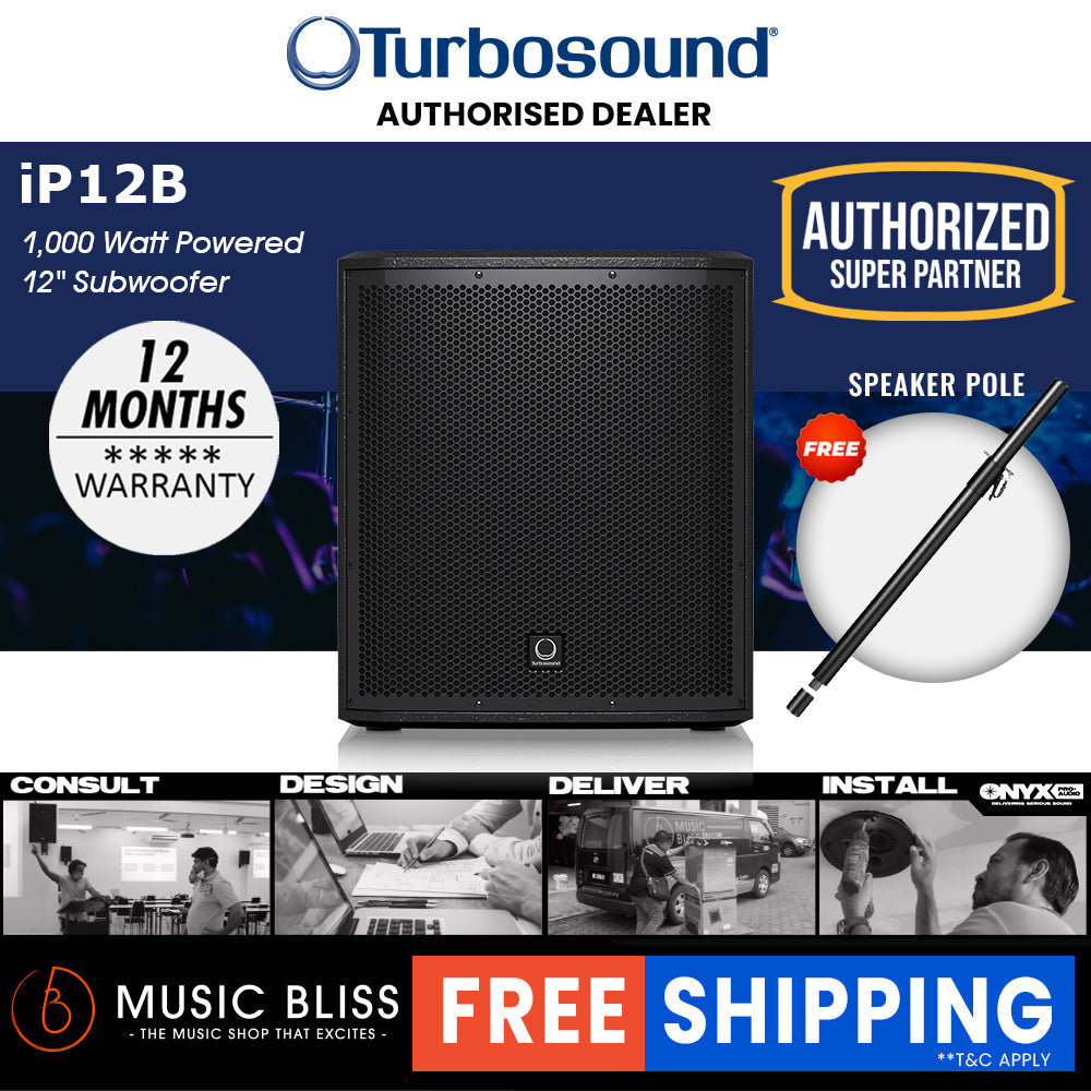 Turbosound iNSPIRE iP12B 1000W 12 inch Powered Subwoofer