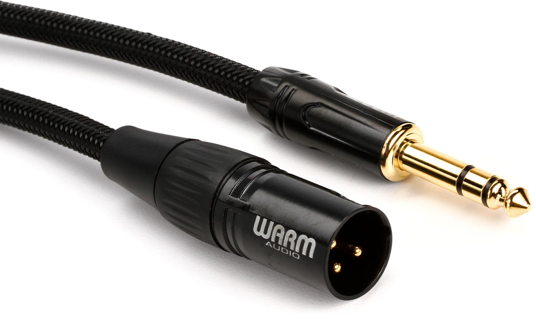 Warm Audio Premier Gold XLR Male to TRS Male Cable - 6-foot (Prem-XLRm-TRSm-6') - Music Bliss Malaysia