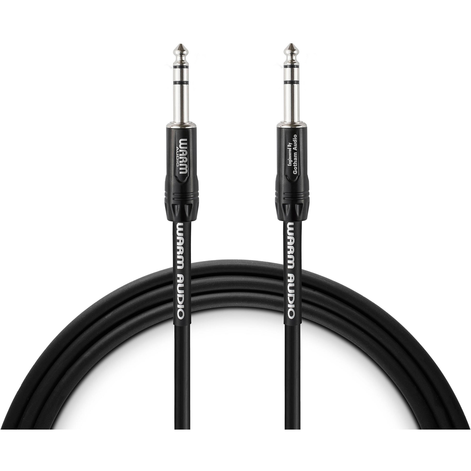 Warm Audio Pro-TRS-10' Pro Silver TRS to TRS Cable - 10-foot (Pro-TRS-10') - Music Bliss Malaysia