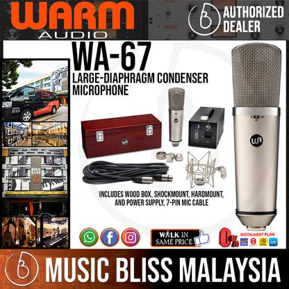 Warm Audio WA-67 Large-Diaphragm Condenser Microphone (WA67) - Music Bliss Malaysia