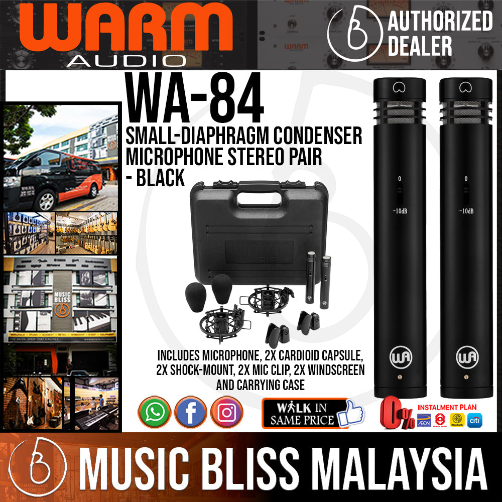 Warm Audio WA-84 Stereo Pair - Black (WA84) - Music Bliss Malaysia