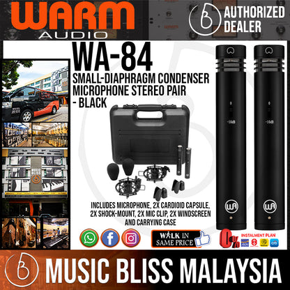 Warm Audio WA-84 Stereo Pair - Black (WA84) - Music Bliss Malaysia
