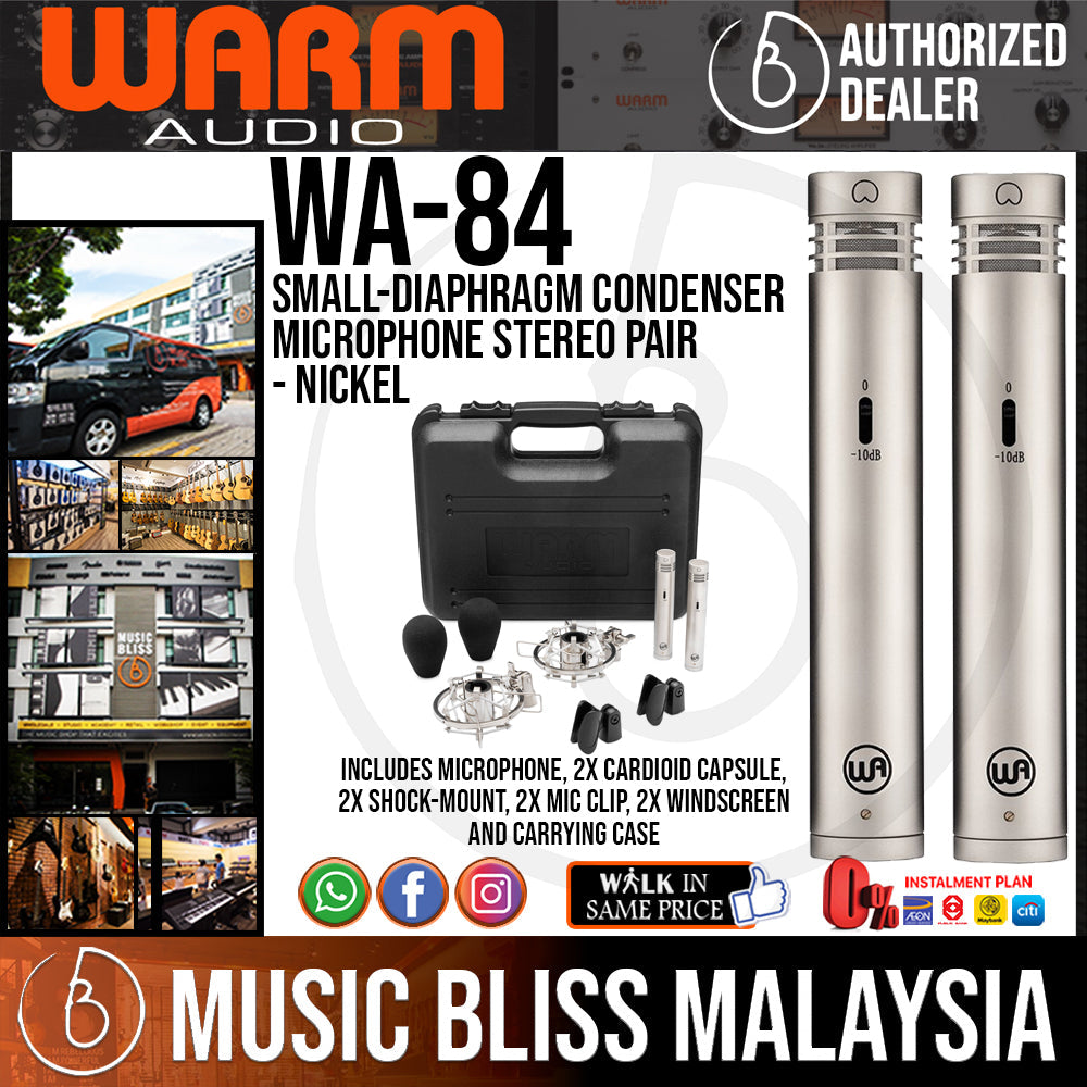 Warm Audio WA-84 Stereo Pair - Nickel (WA84) - Music Bliss Malaysia