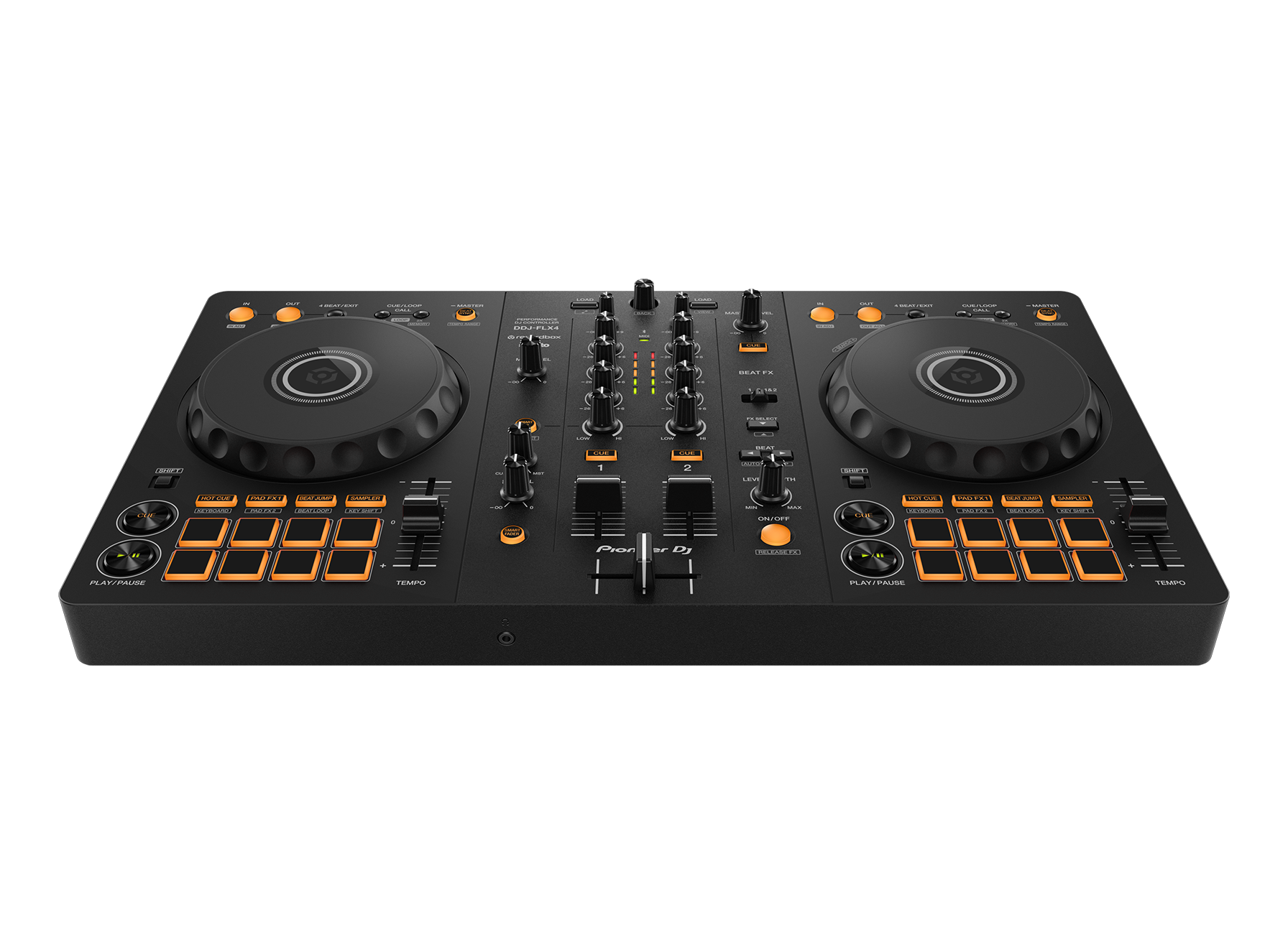 Pioneer DJ DDJ-FLX4 2-deck Rekordbox and Serato DJ Controller
