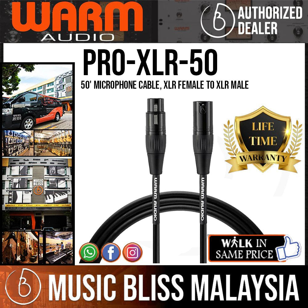Warm Audio Pro Series XLR Cable - 50-foot - Music Bliss Malaysia