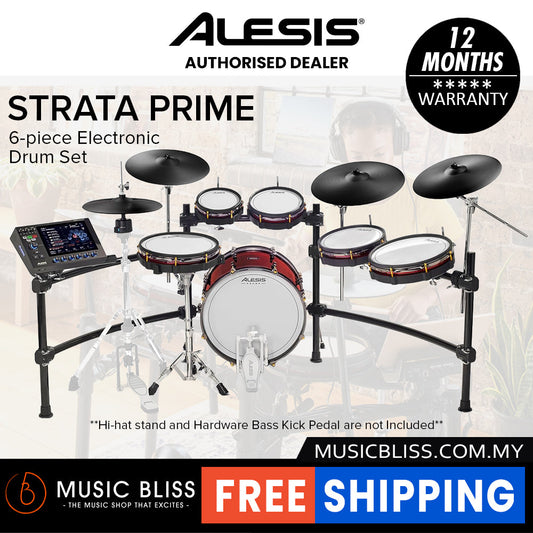 Alesis Strata Prime Electronic Drum Kit with Tama Hardware, Drumstick, Drum Stool, and Headphone