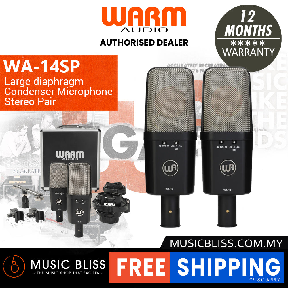 Warm Audio WA-14 Large-diaphragm Condenser Microphone - Stereo Pair