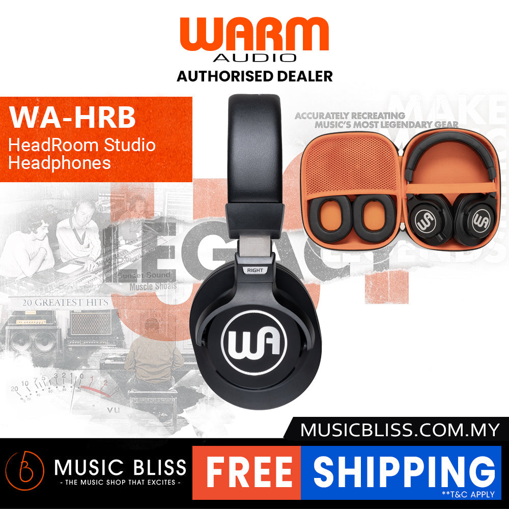 Warm Audio WA-HR HeadRoom Closed-back Professional Studio Headphones - Black