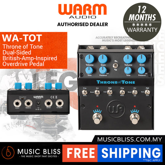 Warm Audio WA-TOT Throne of Tone Dual-Sided British-Amp-Inspired Overdrive Pedal [King of Tone & Bluesbreaker Overdrive Pedal]