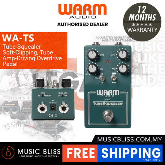Warm Audio WA-TS Tube Squealer Soft-Clipping, Tube Amp-Driving Overdrive Pedal [Tube Screamer Overdrive Pedal]