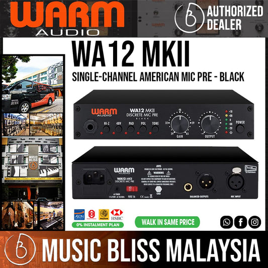 Warm Audio WA12 MKII Microphone / Instrument Preamp - Black - Music Bliss Malaysia