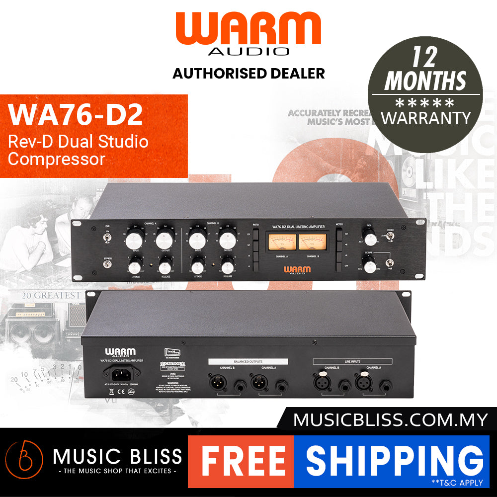 Warm Audio WA76-D2 Dual-channel Discrete FET Compressor/Limiter