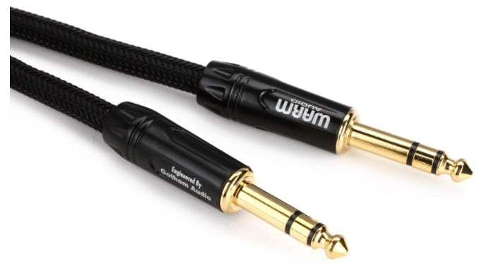 Warm Audio Premier Gold TRS to TRS Cable - 6-foot (Prem-TRS-6') - Music Bliss Malaysia