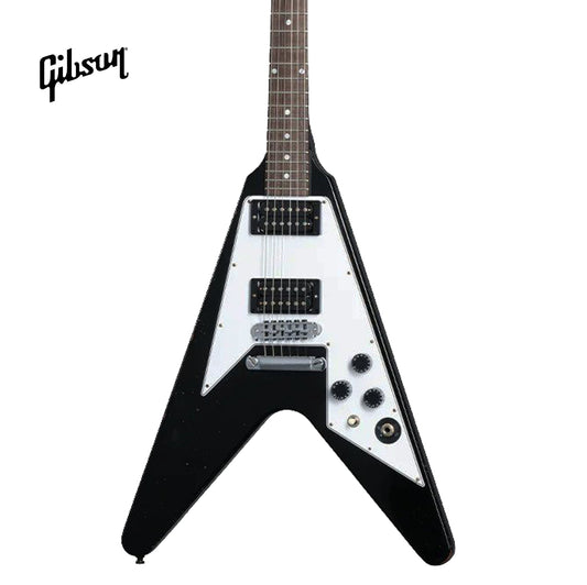 GIBSON CUSTOM KIRK HAMMETT 1979 FLYING V SOLIDBODY ELECTRIC GUITAR - EBONY