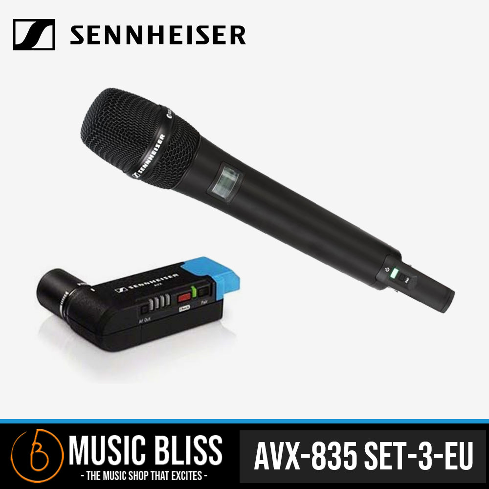 Sennheiser AVX-835 SET Digital Camera-Mount Wireless Cardioid Handheld Microphone System - Music Bliss Malaysia