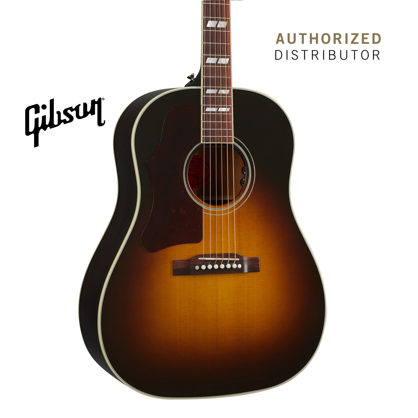 GIBSON SOUTHERN JUMBO ORIGINAL LEFT-HANDED ACOUSTIC-ELECTRIC GUITAR - VINTAGE SUNBURST - Music Bliss Malaysia