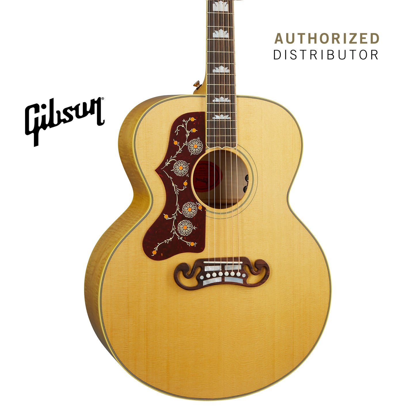 GIBSON SJ-200 ORIGINAL LEFT-HANDED ACOUSTIC GUITAR - ANTIQUE NATURAL - Music Bliss Malaysia