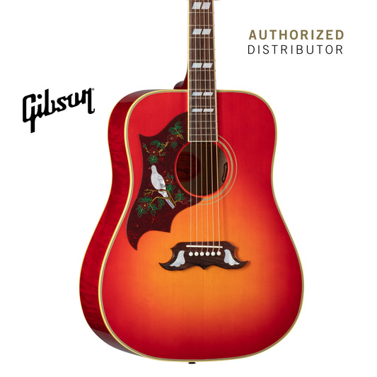 GIBSON DOVE ORIGINAL LEFT-HANDED ACOUSTIC-ELECTRIC GUITAR - VINTAGE CHERRY SUNBURST - Music Bliss Malaysia