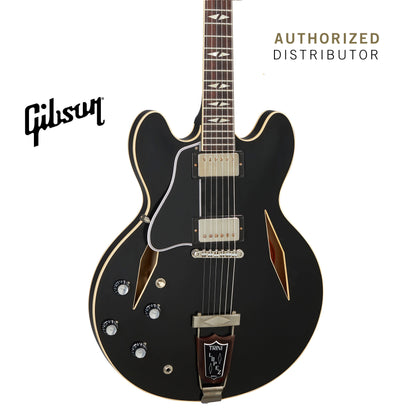 GIBSON 1964 TRINI LOPEZ STANDARD REISSUE VOS SEMI-HOLLOWBODY LEFT-HANDED ELECTRIC GUITAR - EBONY - Music Bliss Malaysia