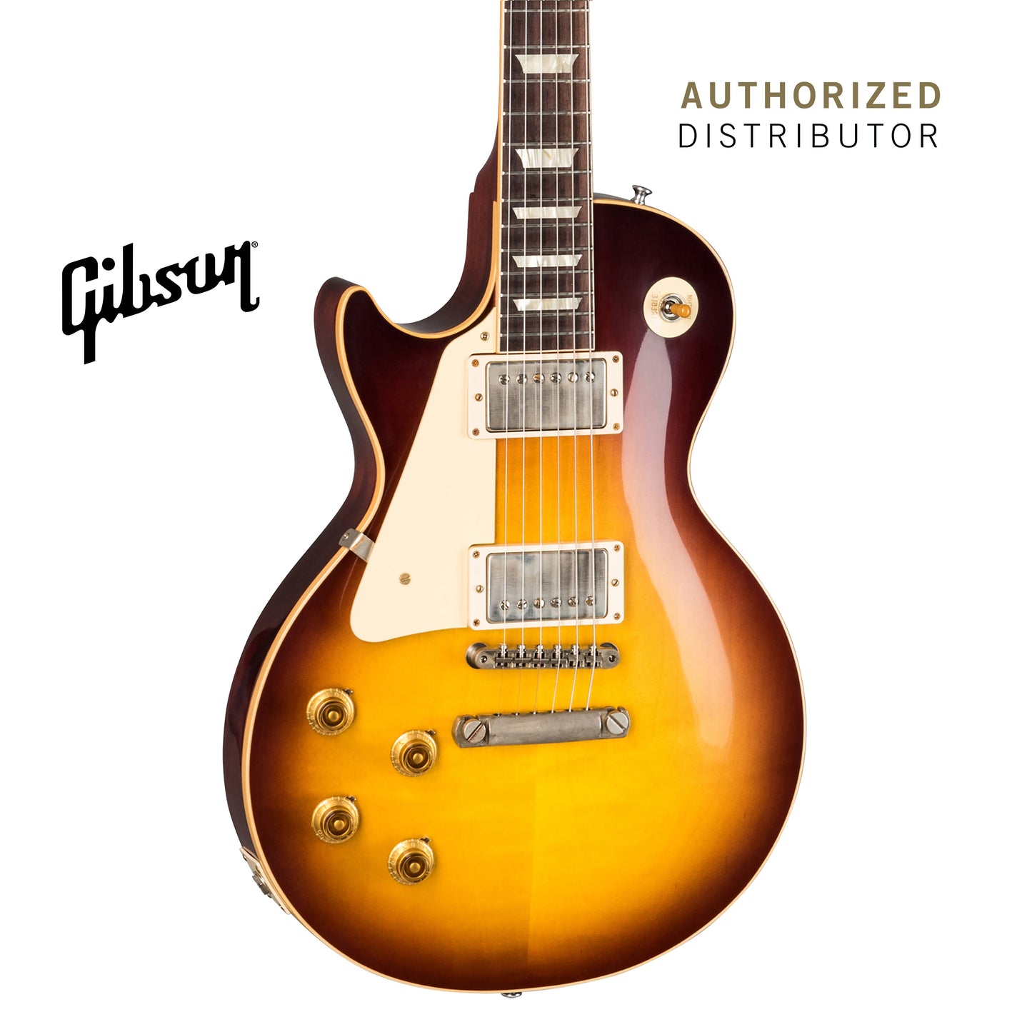 GIBSON 1958 LES PAUL STANDARD REISSUE VOS LEFT-HANDED ELECTRIC GUITAR - BOURBON BURST - Music Bliss Malaysia