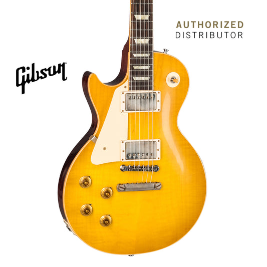 GIBSON 1958 LES PAUL STANDARD REISSUE VOS LEFT-HANDED ELECTRIC GUITAR - LEMON BURST - Music Bliss Malaysia