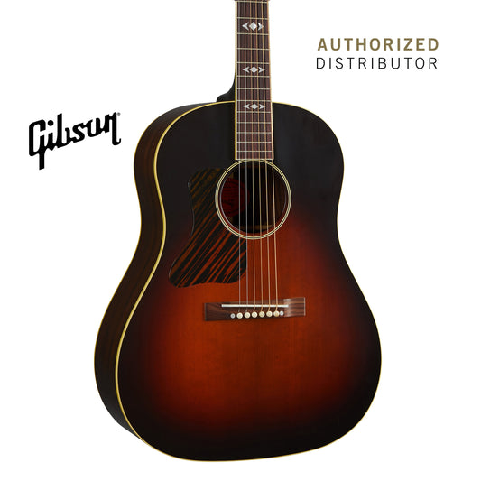 GIBSON 1936 ADVANCED JUMBO LEFT-HANDED ACOUSTIC GUITAR - VINTAGE SUNBURST - Music Bliss Malaysia