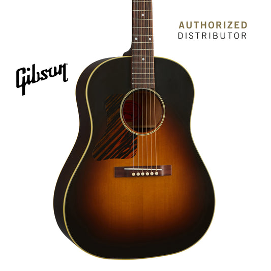 GIBSON 1936 J-35 LEFT-HANDED ACOUSTIC GUITAR - VINTAGE SUNBURST - Music Bliss Malaysia