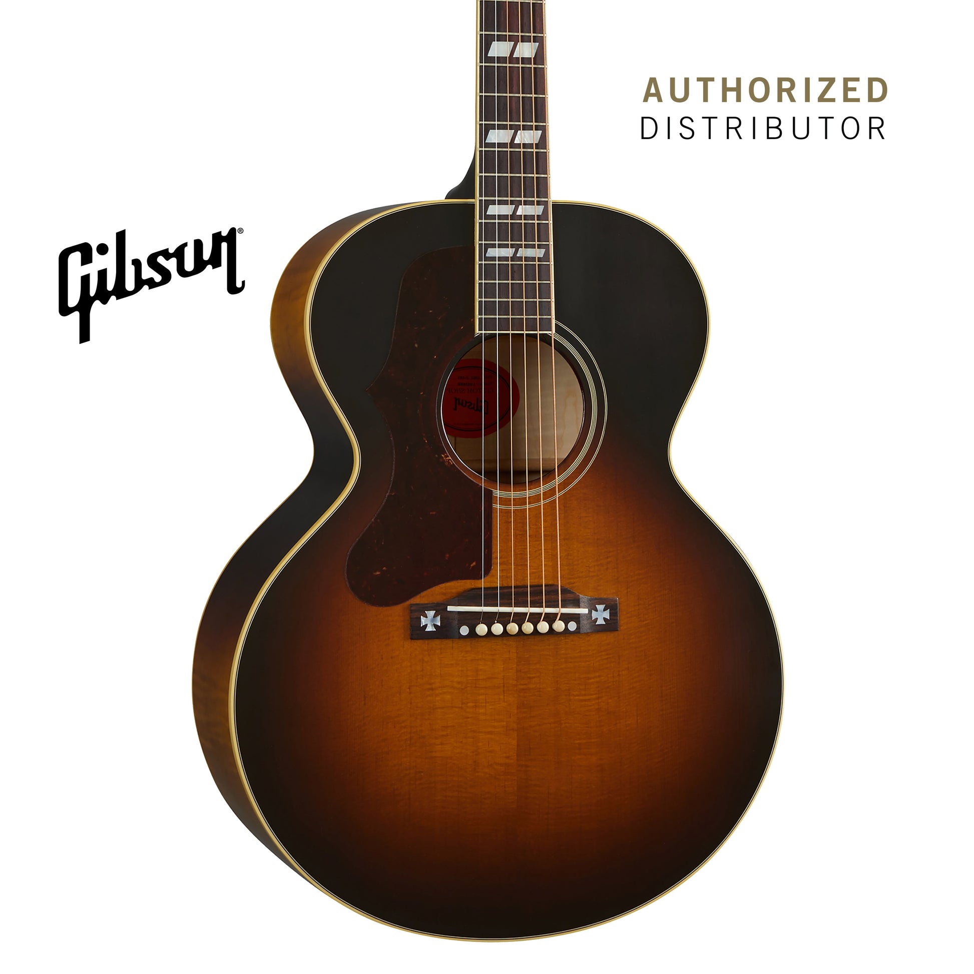 GIBSON 1952 J-185 LEFT-HANDED ACOUSTIC GUITAR - VINTAGE SUNBURST - Music Bliss Malaysia