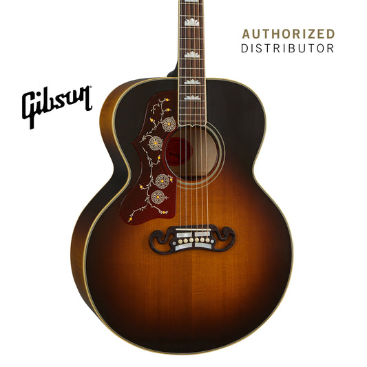 GIBSON 1957 SJ-200 LEFT-HANDED ACOUSTIC GUITAR - VINTAGE SUNBURST - Music Bliss Malaysia