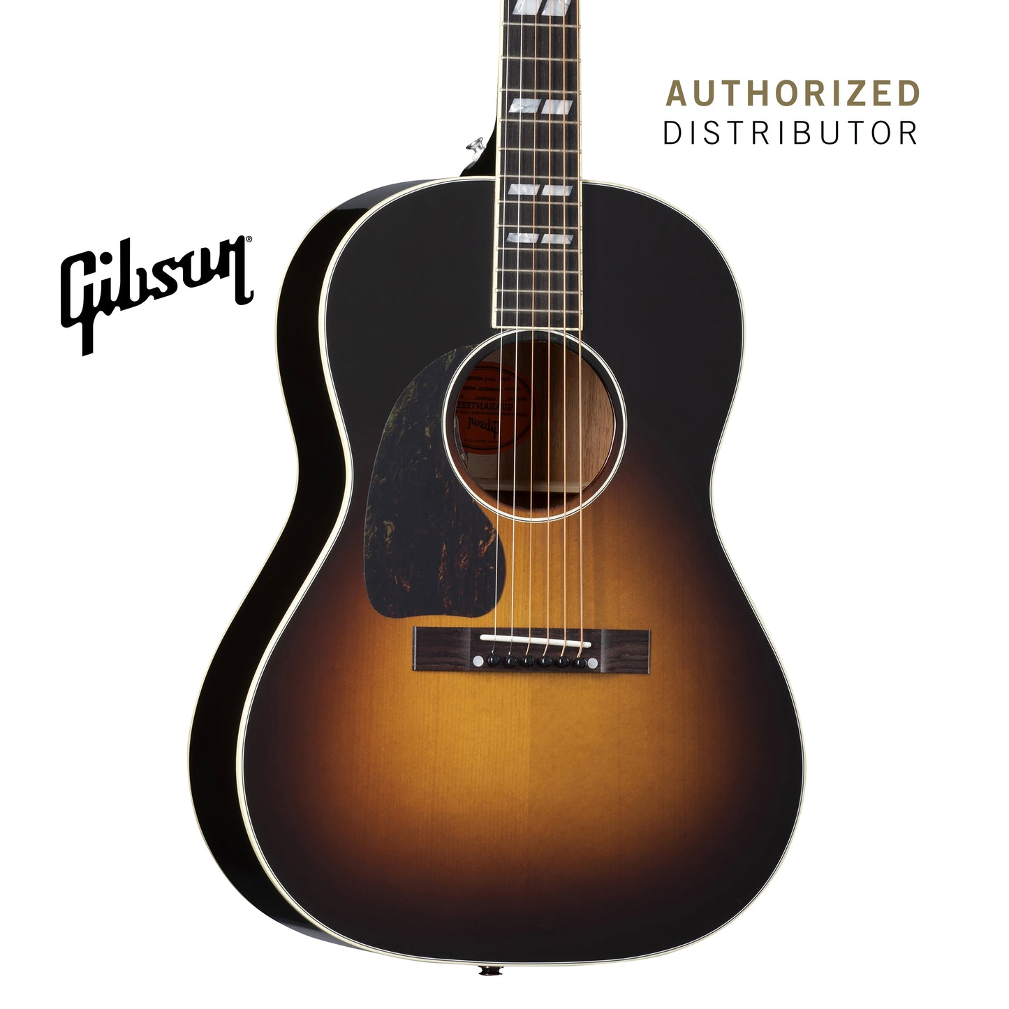 GIBSON NATHANIEL RATELIFF LG-2 LEFT-HANDED ACOUSTIC-ELECTRIC GUITAR - VINTAGE SUNBURST - Music Bliss Malaysia