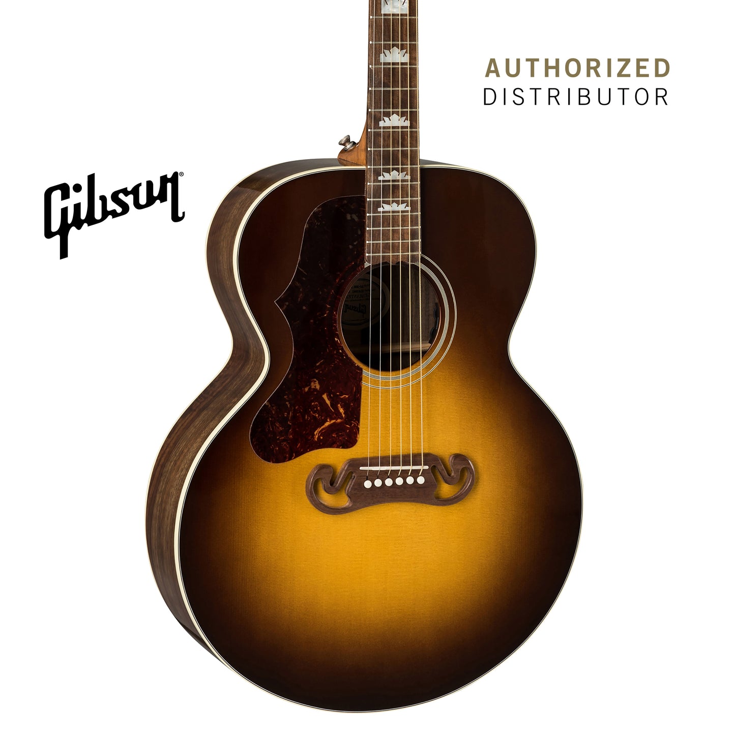GIBSON SJ-200 STUDIO WALNUT LEFT-HANDED ACOUSTIC-ELECTRIC GUITAR - WALNUT BURST - Music Bliss Malaysia