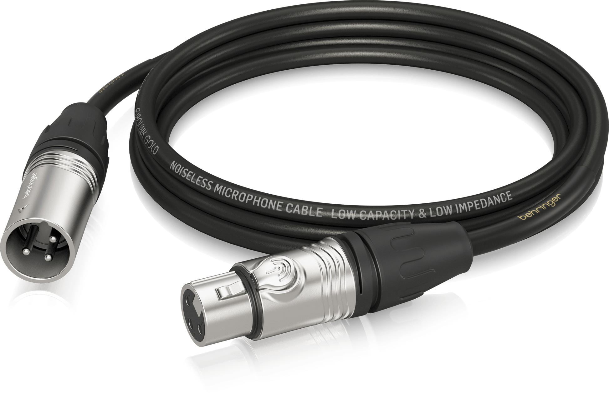 Behringer GMC-300 Gold Performance 3m (10ft) Microphone Cable with XLR Connectors - Music Bliss Malaysia