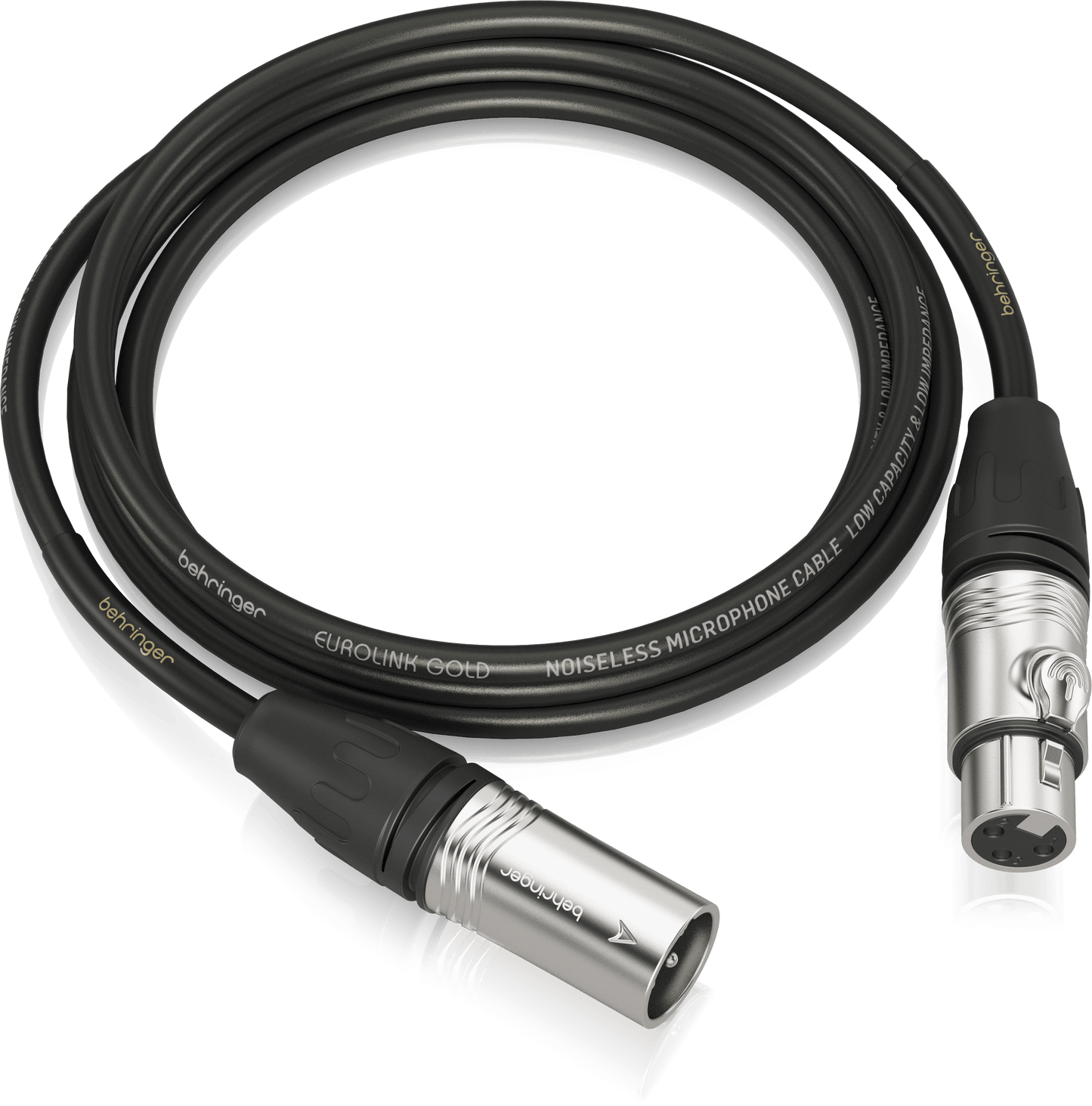 Behringer GMC-300 Gold Performance 3m (10ft) Microphone Cable with XLR Connectors - Music Bliss Malaysia