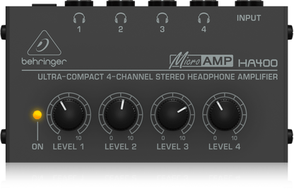 Behringer MicroAMP HA400 4-Channel Headphone Amplifier - Music Bliss Malaysia