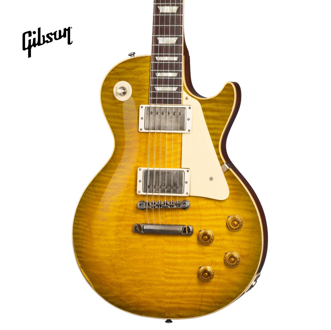 GIBSON 1959 LES PAUL STANDARD REISSUE HEAVY AGED ELECTRIC GUITAR - GREEN LEMON FADE