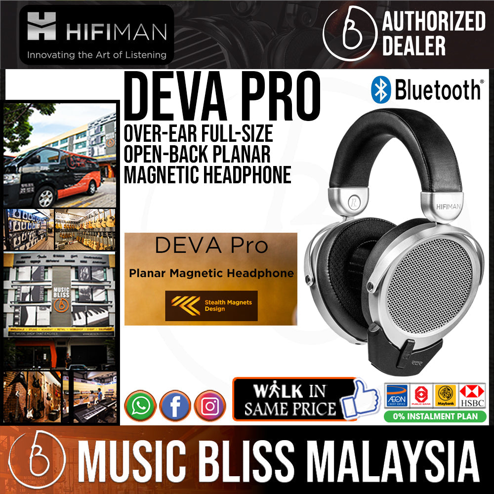 HIFIMAN Deva-Pro Over-Ear Full-Size Open-Back Planar Magnetic Headphone with Bluetooth Receiver - Music Bliss Malaysia