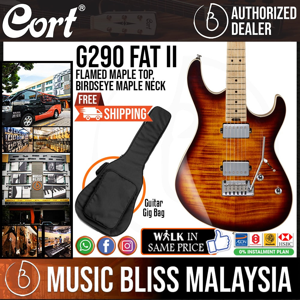 Cort G290 FAT II Electric Guitar with Bag - Antique Violin Burst - Music Bliss Malaysia