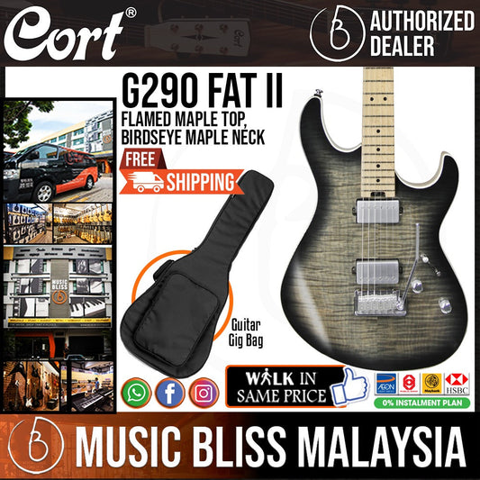 Cort G290 FAT II Electric Guitar with Bag - Trans Black Burst - Music Bliss Malaysia