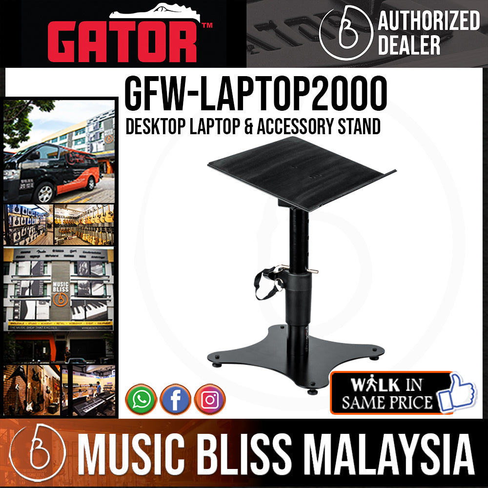 Gator Frameworks GFWLAPTOP2000 Desktop Laptop and Accessory Stand - Music Bliss Malaysia